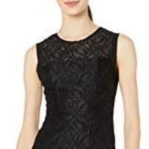 BCBG Floor length black lace dress